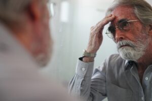Old man with parkinsons