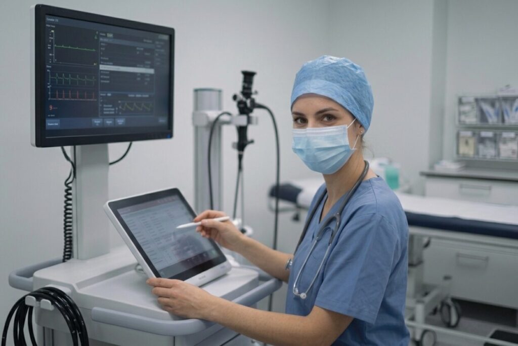 Timelønnet sygeplejerske arbejder